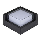7W Lampa ścienna LED / Barwa:3000K / Obudowa: Czarny / Kwadratowa