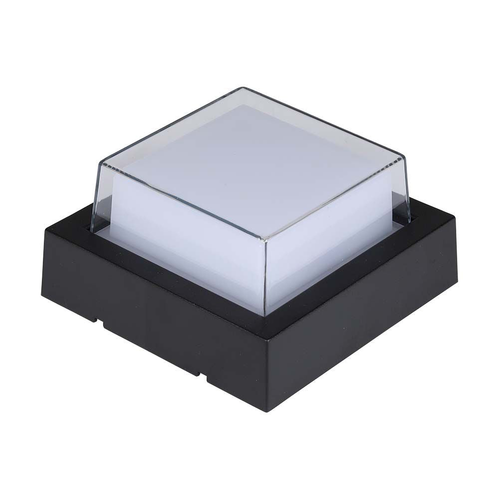 7W Lampa ścienna LED / Barwa:3000K / Obudowa: Czarny / Kwadratowa