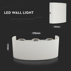 5W Lampa ścienna LED / Barwa:3000K / IP65 / Obudowa: Piaskowy