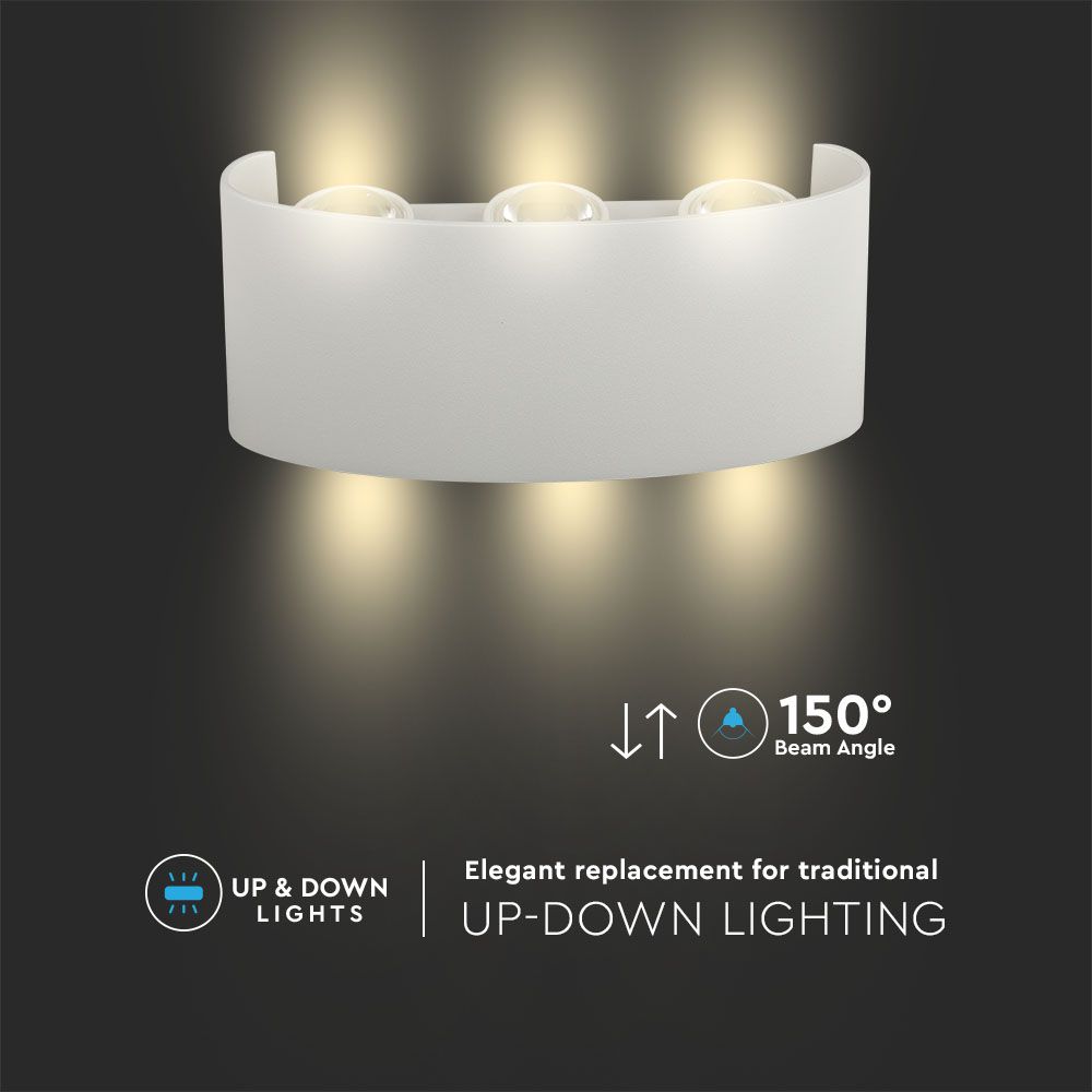 5W Lampa ścienna LED / Barwa:3000K / IP65 / Obudowa: Piaskowy