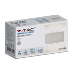 6W Lampa ścienna LED / Barwa:4000K / IP65 / Obudowa: Biała