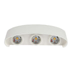 6W Lampa ścienna LED / Barwa:4000K / IP65 / Obudowa: Biała