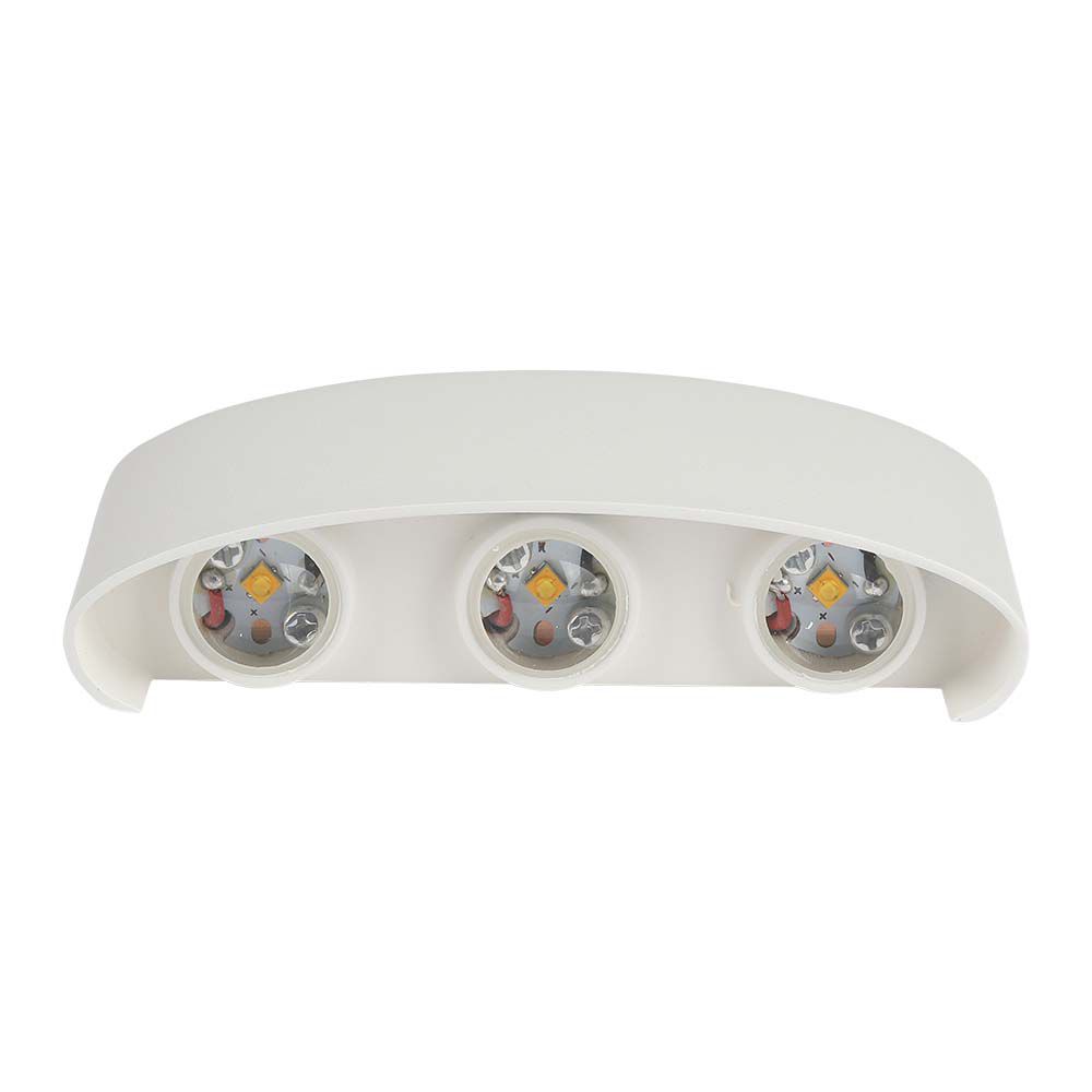 6W Lampa ścienna LED / Barwa:4000K / IP65 / Obudowa: Biała