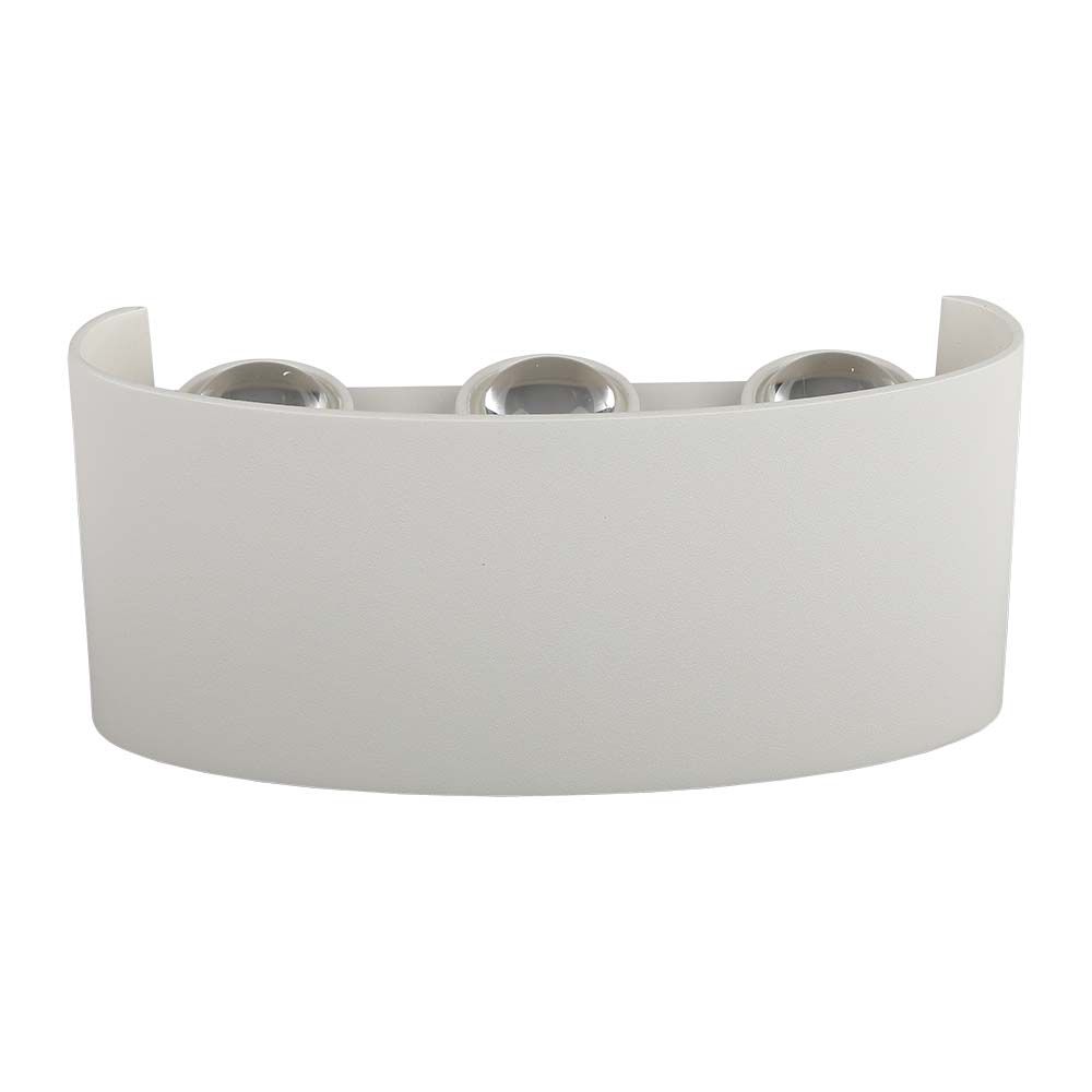 6W Lampa ścienna LED / Barwa:4000K / IP65 / Obudowa: Biała