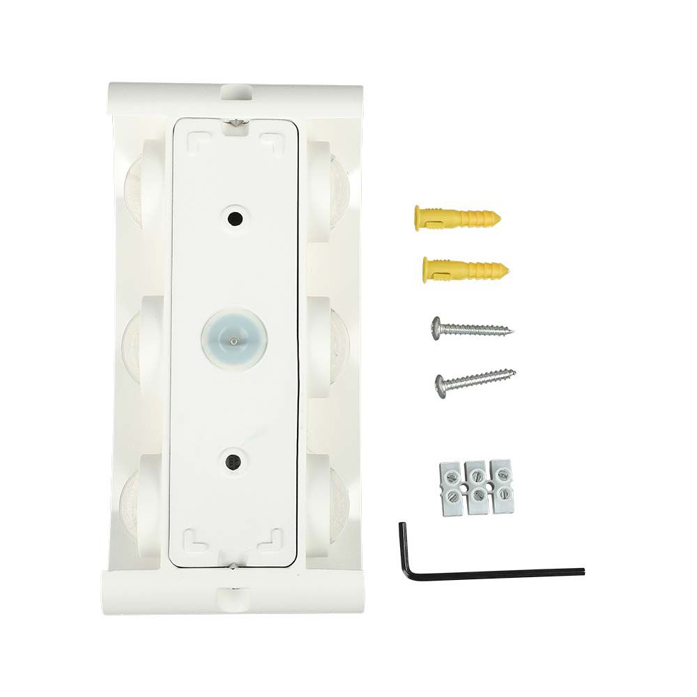 6W Lampa ścienna LED / Barwa:4000K / IP65 / Obudowa: Biała