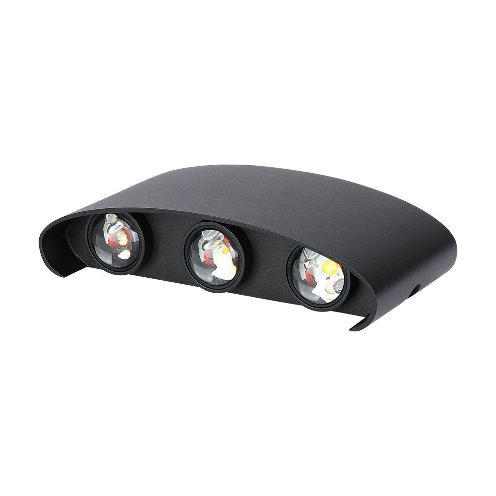 5W Lampa ścienna LED / Barwa:3000K / IP65 / Obudowa: Czarny