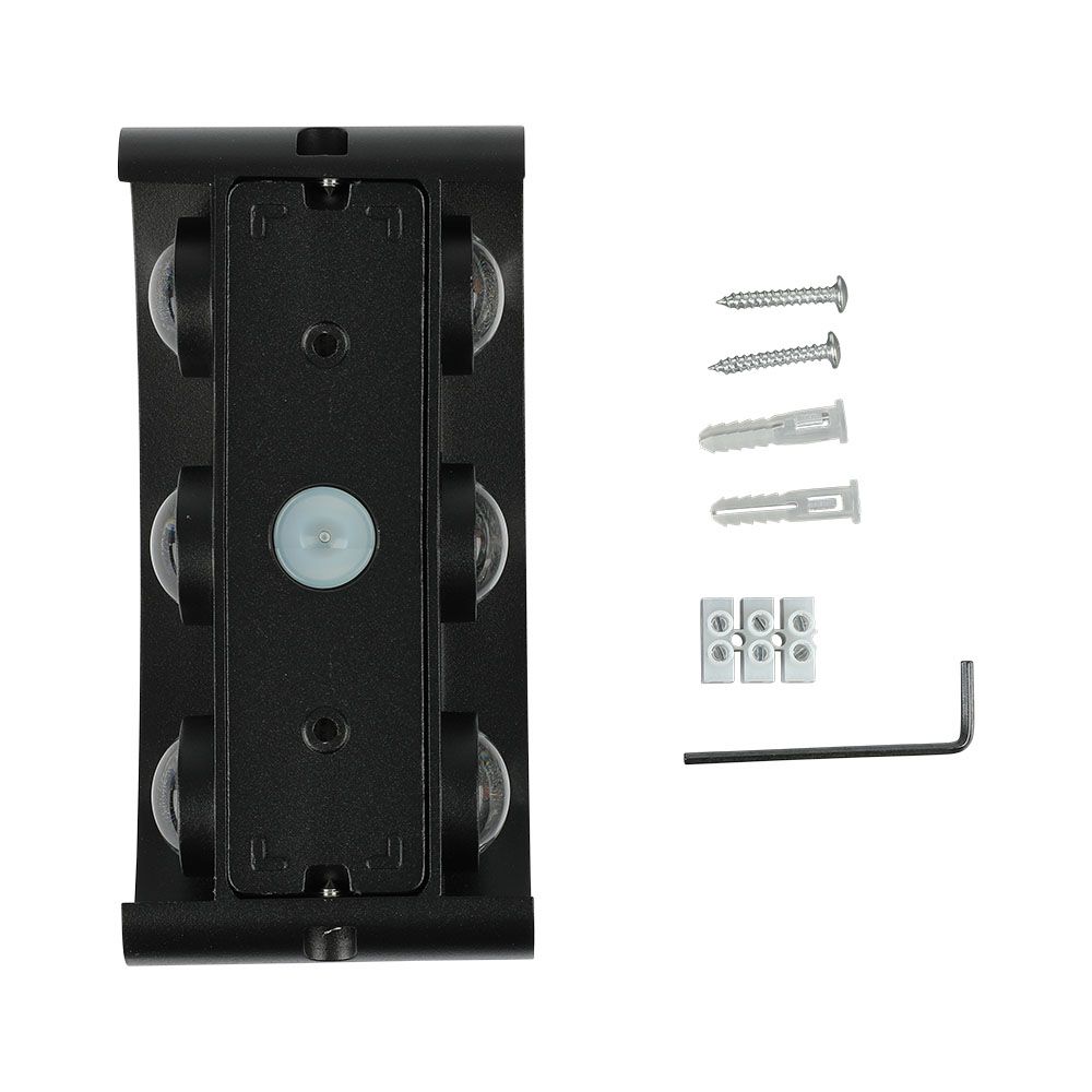 5W Lampa ścienna LED / Barwa:3000K / IP65 / Obudowa: Czarny