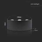 5W Lampa ścienna LED / Barwa:4000K / IP65 / Obudowa: Czarny