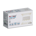 8W Lampa ścienna LED / Barwa:3000K / IP65 / Obudowa: Biała