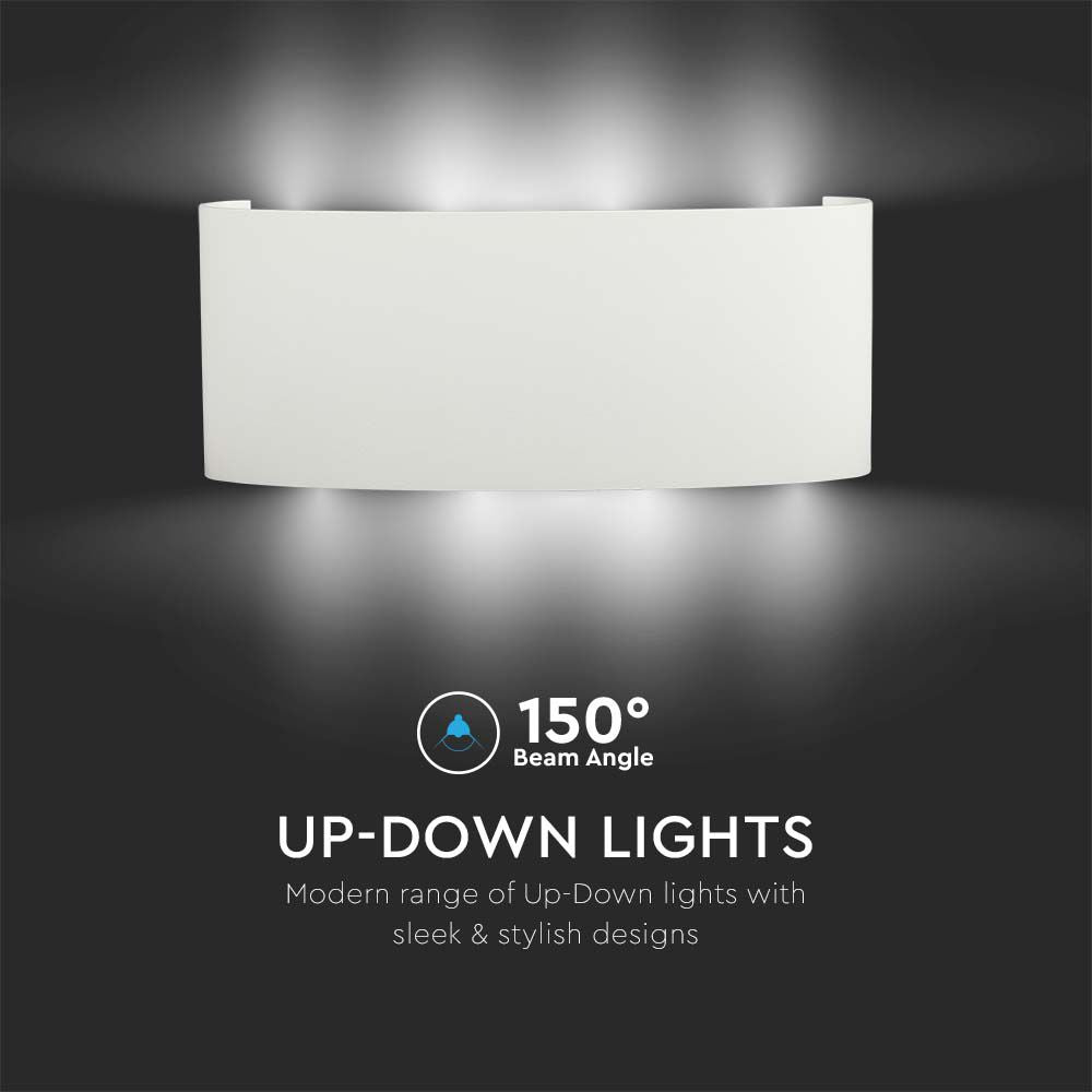 7W Lampa ścienna LED / Barwa:4000K / IP65 / Obudowa: Biała