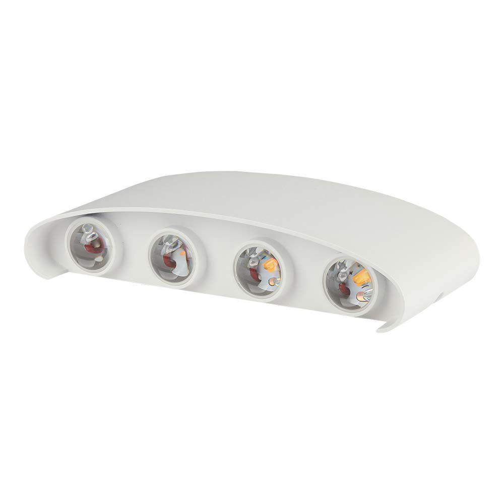 7W Lampa ścienna LED / Barwa:4000K / IP65 / Obudowa: Biała