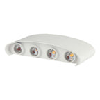 7W Lampa ścienna LED / Barwa:4000K / IP65 / Obudowa: Biała