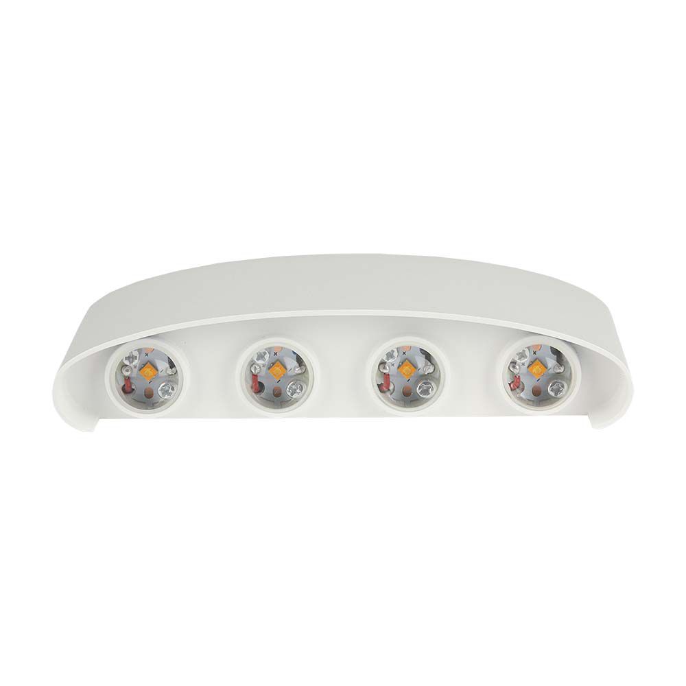 7W Lampa ścienna LED / Barwa:4000K / IP65 / Obudowa: Biała