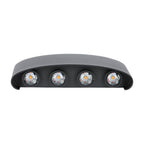 7W Lampa ścienna LED / Barwa:3000K / IP65 / Obudowa: Czarna