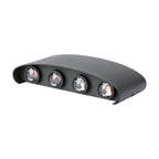 7W Lampa ścienna LED / Barwa:3000K / IP65 / Obudowa: Czarna