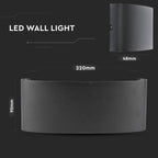 7W Lampa ścienna LED / Barwa:4000K / IP65 / Obudowa: Czarna