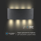 7W Lampa ścienna LED / Barwa:4000K / IP65 / Obudowa: Czarna
