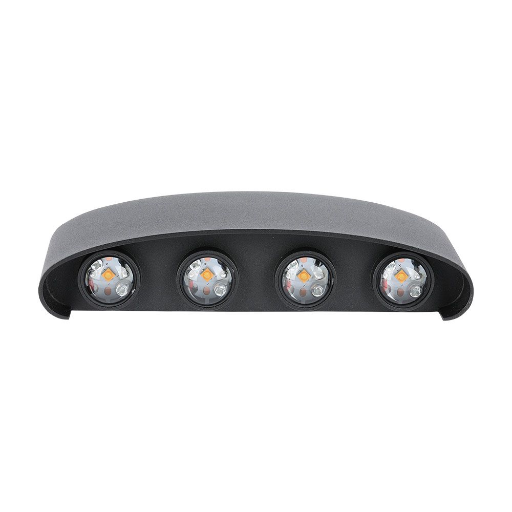 7W Lampa ścienna LED / Barwa:4000K / IP65 / Obudowa: Czarna