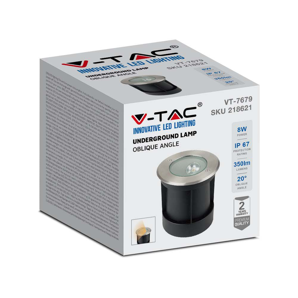 8W Oprawa do gruntowa asymetryczna LED COB / Kąt 20/ Barwa:4000K