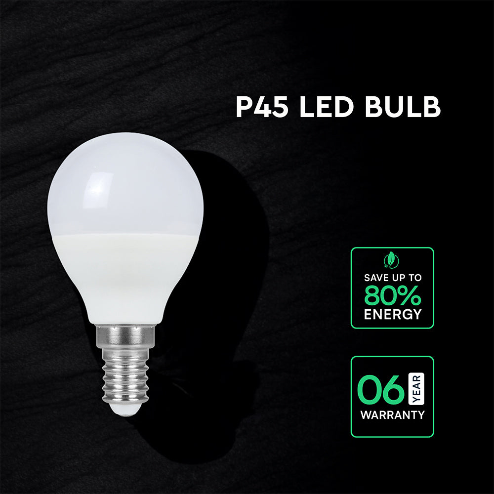 6.5W P45 Żarówka LED / Chip CREE / Barwa:4000K / Trzonek:E14 / 6 Lat gwarancji