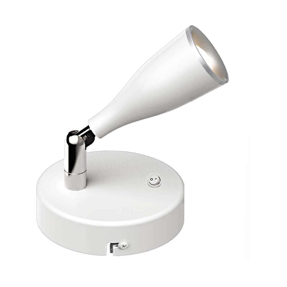 4.5W Kinkiet LED z wyłącznikiem / Barwa:4000K / Biały