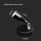 4.5W Kinkiet LED z wyłącznikiem / Barwa:3000K / Czarny