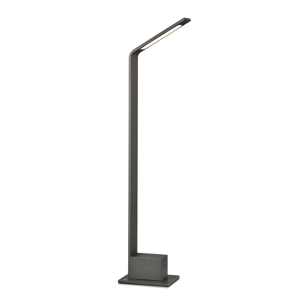 6W Słupek ogrodowy LED / Barwa:4000K / IP54 / Obudowa: Szara