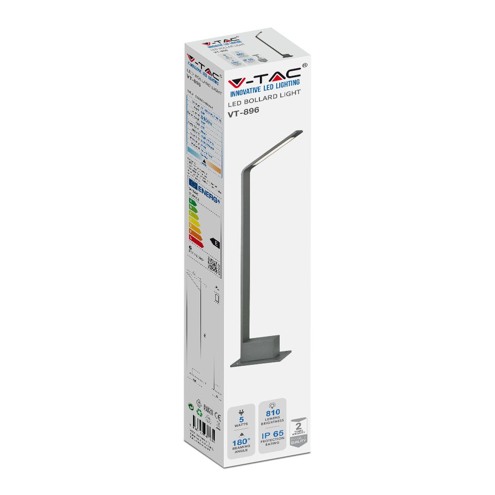 5W Słupek ogrodowy LED / Barwa:4000K / IP65 / Obudowa: Czarny