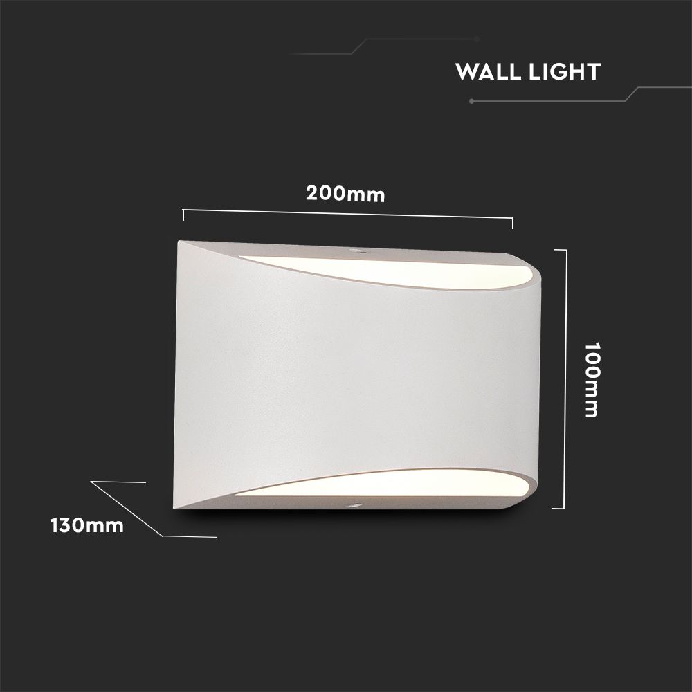 10W Kinkiet / CHIP BRIDGELUX / Barwa:4000K / IP54 / Obudowa: Biała
