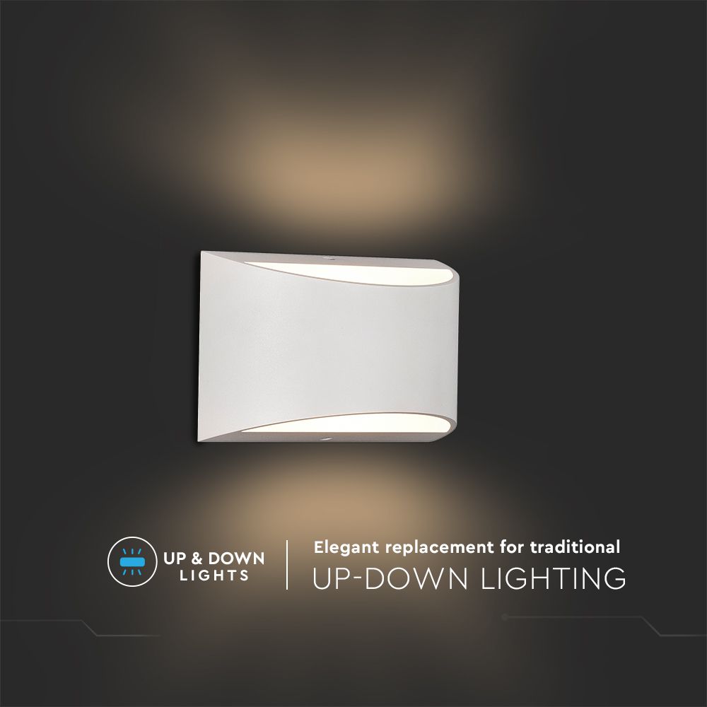10W Kinkiet / CHIP BRIDGELUX / Barwa:4000K / IP54 / Obudowa: Biała