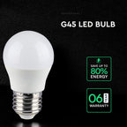 6.5W G45 Żarówka LED / Chip CREE / Barwa:6500K / Trzonek:E27 / 6 Lat gwarancji