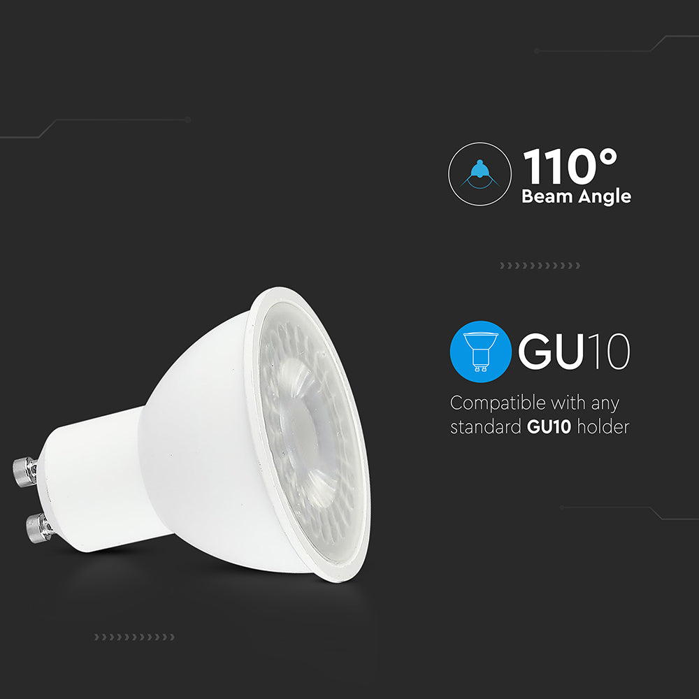 7.5W GU10 Żarówka LED / Barwa:3000K / Kąt 110' / Trzonek:GU10