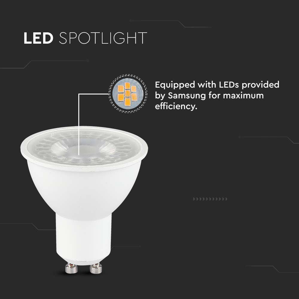 7.5W GU10 Żarówka LED / Chip SAMSUNG / Barwa:4000K / Kąt 110' / Trzonek:GU10