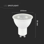 7.5W GU10 Żarówka LED / Barwa:4000K / Kąt 110' / Trzonek:GU10
