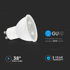 7.5W GU10 Żarówka LED / Chip SAMSUNG / Barwa:3000K / Kąt 38' / Trzonek:GU10
