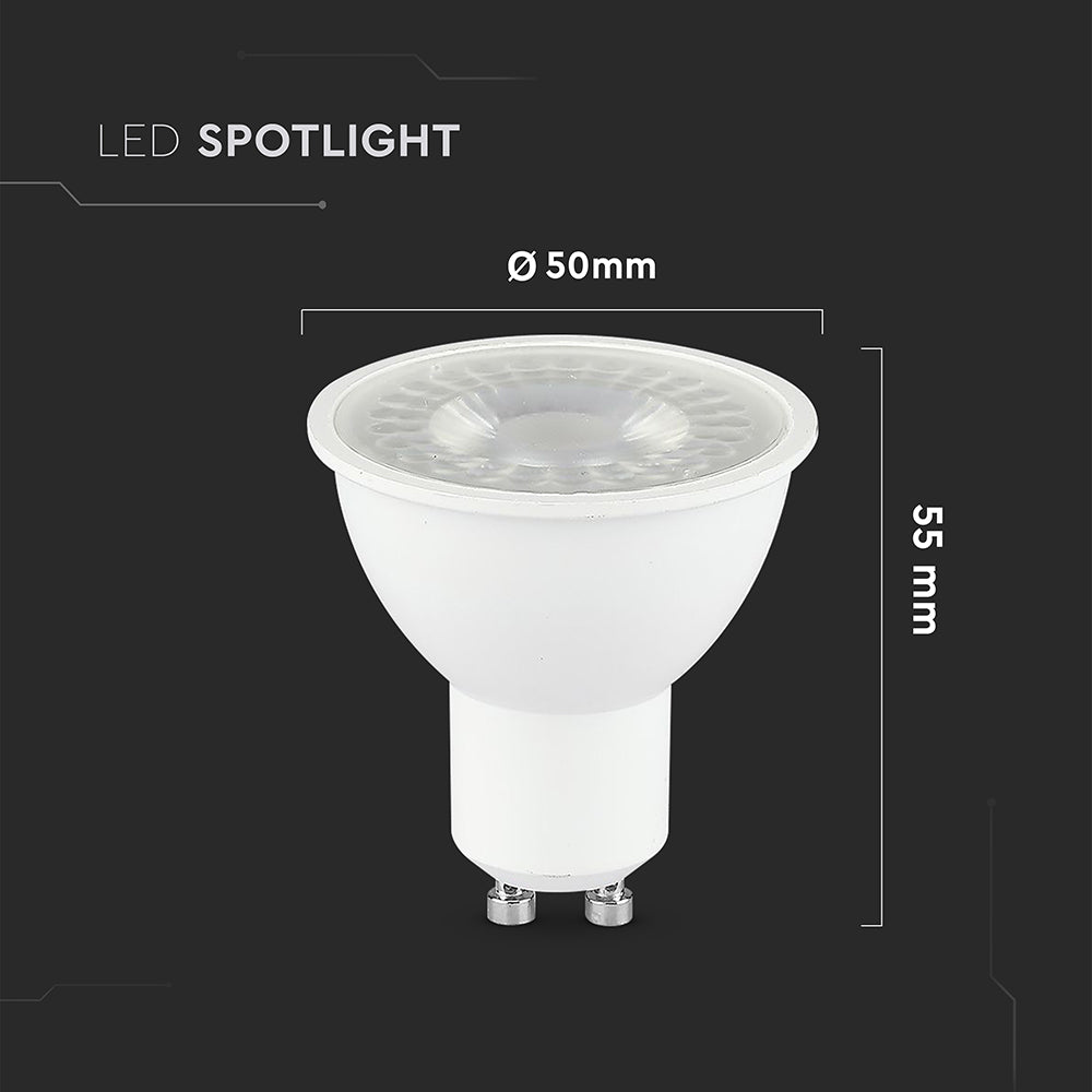 7.5W GU10 Żarówka LED/ Barwa:3000K / Kąt 38' / Trzonek:GU10