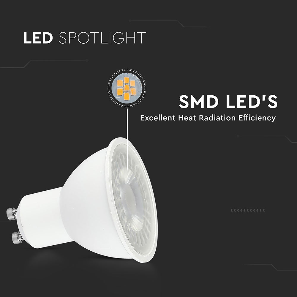 7.5W GU10 Żarówka LED/ Barwa:3000K / Kąt 38' / Trzonek:GU10