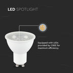 7.5W GU10 Żarówka LED / Chip CREE / Barwa:4000K / Kąt 38' / Trzonek:GU10 / 6 Lat gwarancji
