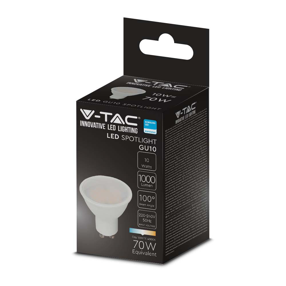 10W GU10 Żarówka LED / Chip SAMSUNG / Barwa:4000K / Trzonek:GU10