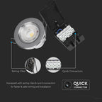 5W Oprawa wpuszczana Spot ognioodporna / Chip SAMSUNG / Barwa: 4000K / Chrom / Opakowanie: 10szt.