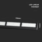 150W Liniowa Oprawa Highbay LED / Chip SAMSUNG / Barwa:4000K / Obudowa: Czarna / Wydajność: 120lm/w / Kąt 120'