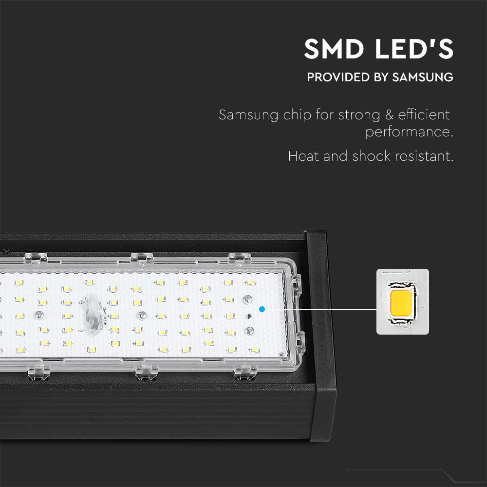 150W Liniowa Oprawa Highbay LED / Chip SAMSUNG / Barwa:4000K / Obudowa: Czarna / Wydajność: 120lm/w / Kąt 120'