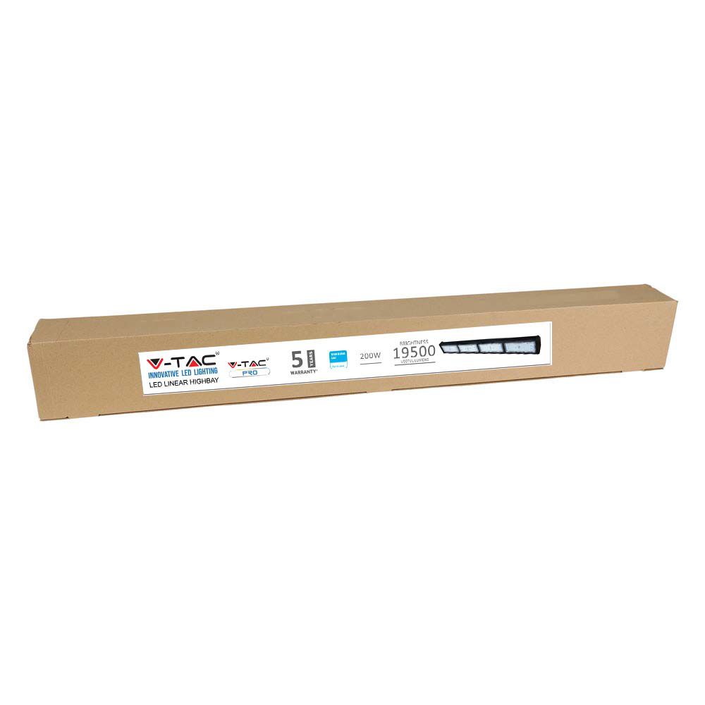 200W Liniowa Oprawa Highbay LED / Chip SAMSUNG / Barwa:6500K / Obudowa: Czarna / Wydajność: 120lm/w / Kąt 120'