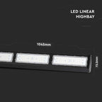 200W Liniowa Oprawa Highbay LED / Chip SAMSUNG / Barwa:6500K / Obudowa: Czarna / Wydajność: 120lm/w / Kąt 120'