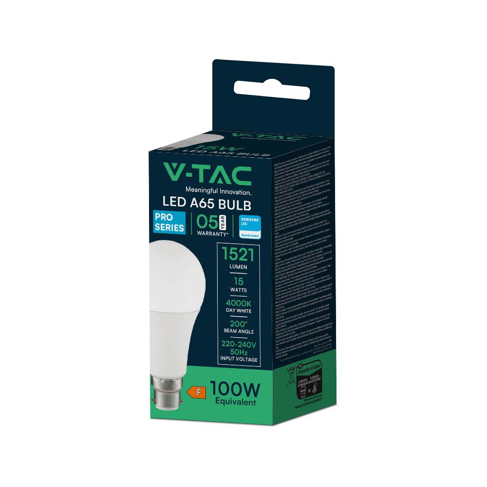 15W A65 Żarówka LED / Chip SAMSUNG / Barwa:4000K / Trzonek:B22