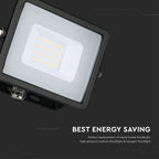 20W Naświetlacz LED SMD / Chip SAMSUNG / Przewód: 1m / Barwa:6400K / Obudowa: Czarna