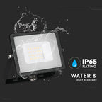 20W Naświetlacz LED SMD / Chip SAMSUNG / Przewód: 1m / Barwa:6400K / Obudowa: Czarna