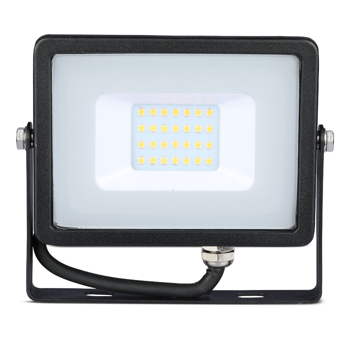 20W Naświetlacz LED SMD / Chip SAMSUNG / Przewód: 1m / Barwa:6400K / Obudowa: Czarna