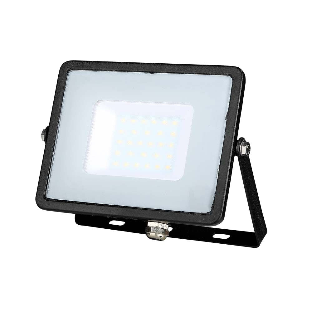 30W Naświetlacz LED SMD / Chip SAMSUNG / Przewód: 1m / Barwa:6500K / Obudowa: Czarna