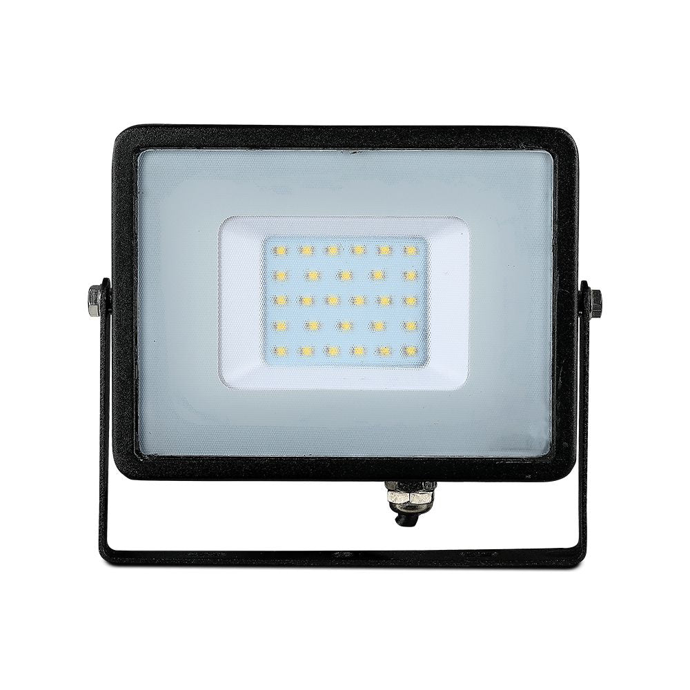 30W Naświetlacz LED SMD / Chip SAMSUNG / Przewód: 1m / Barwa:6500K / Obudowa: Czarna